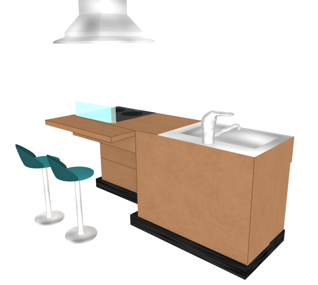 アイランドキッチンのイラスト 11 アイランドキッチンのイラスト