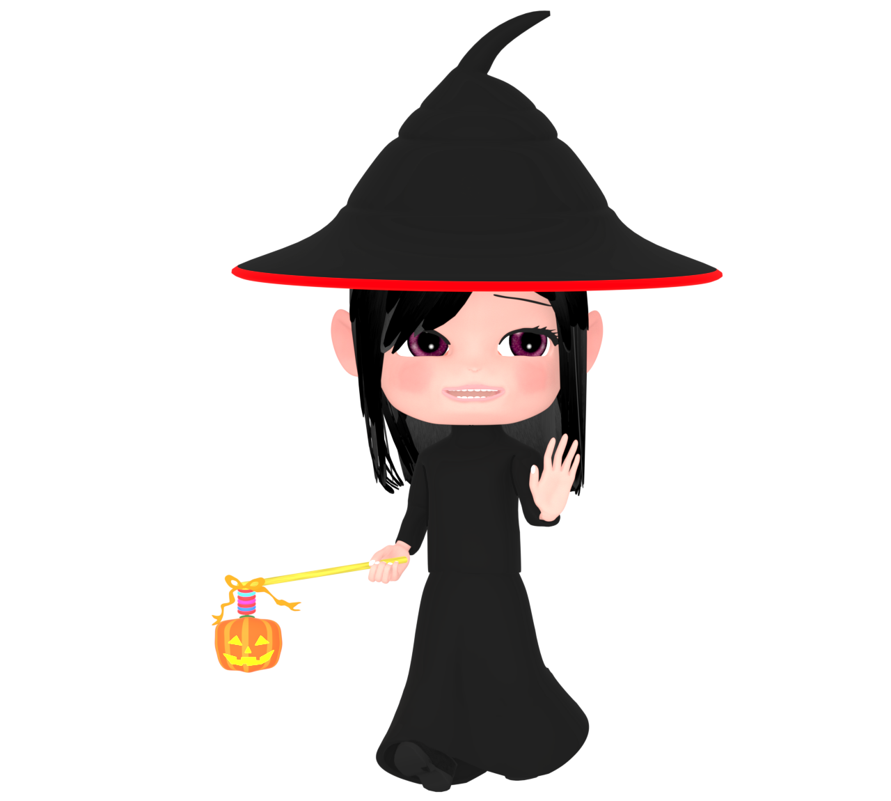 ジャックオーランタンと魔法使いのイラスト