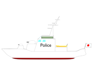 海上保安庁の船のイラスト