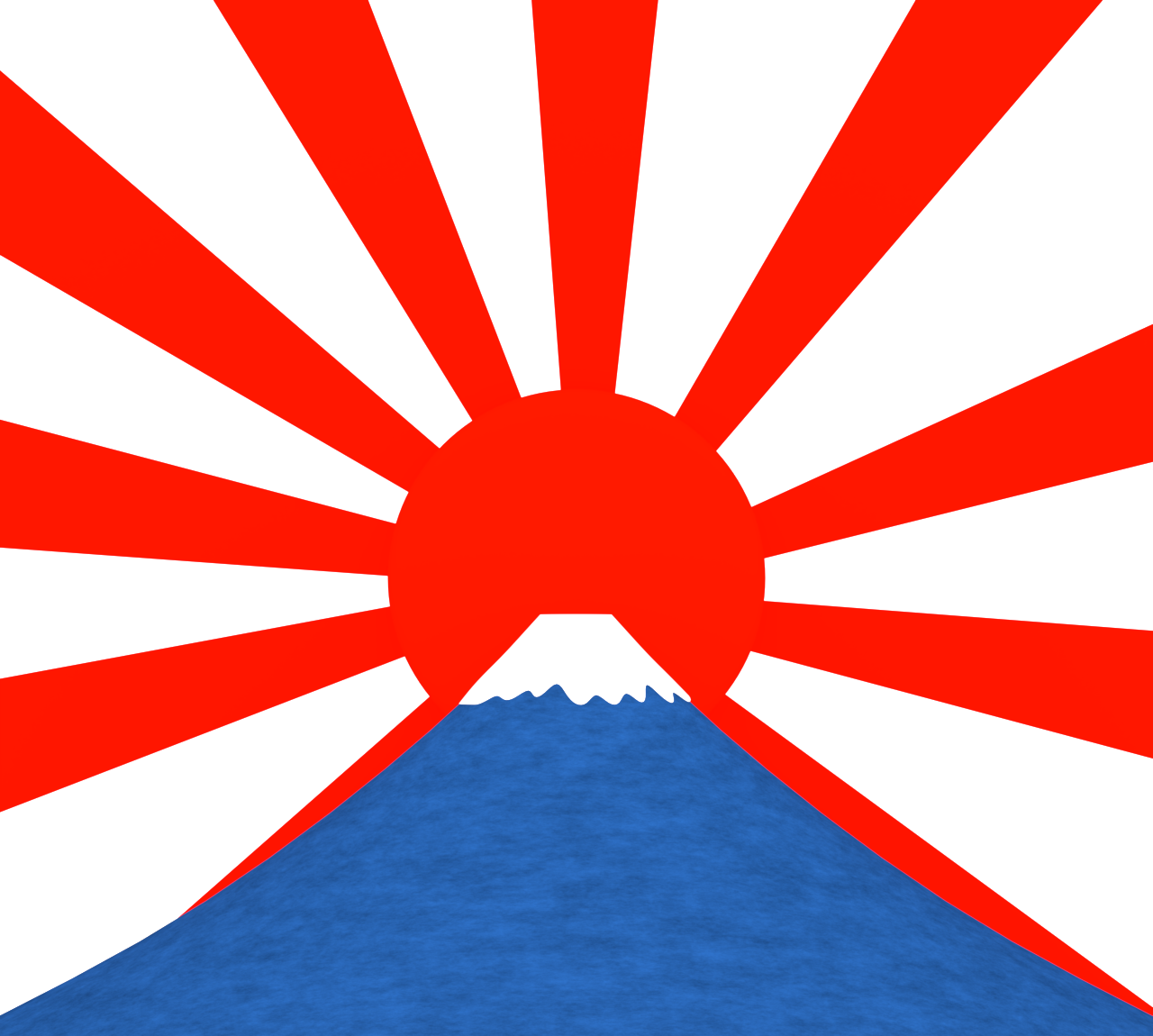 日本の初日の出のイラスト