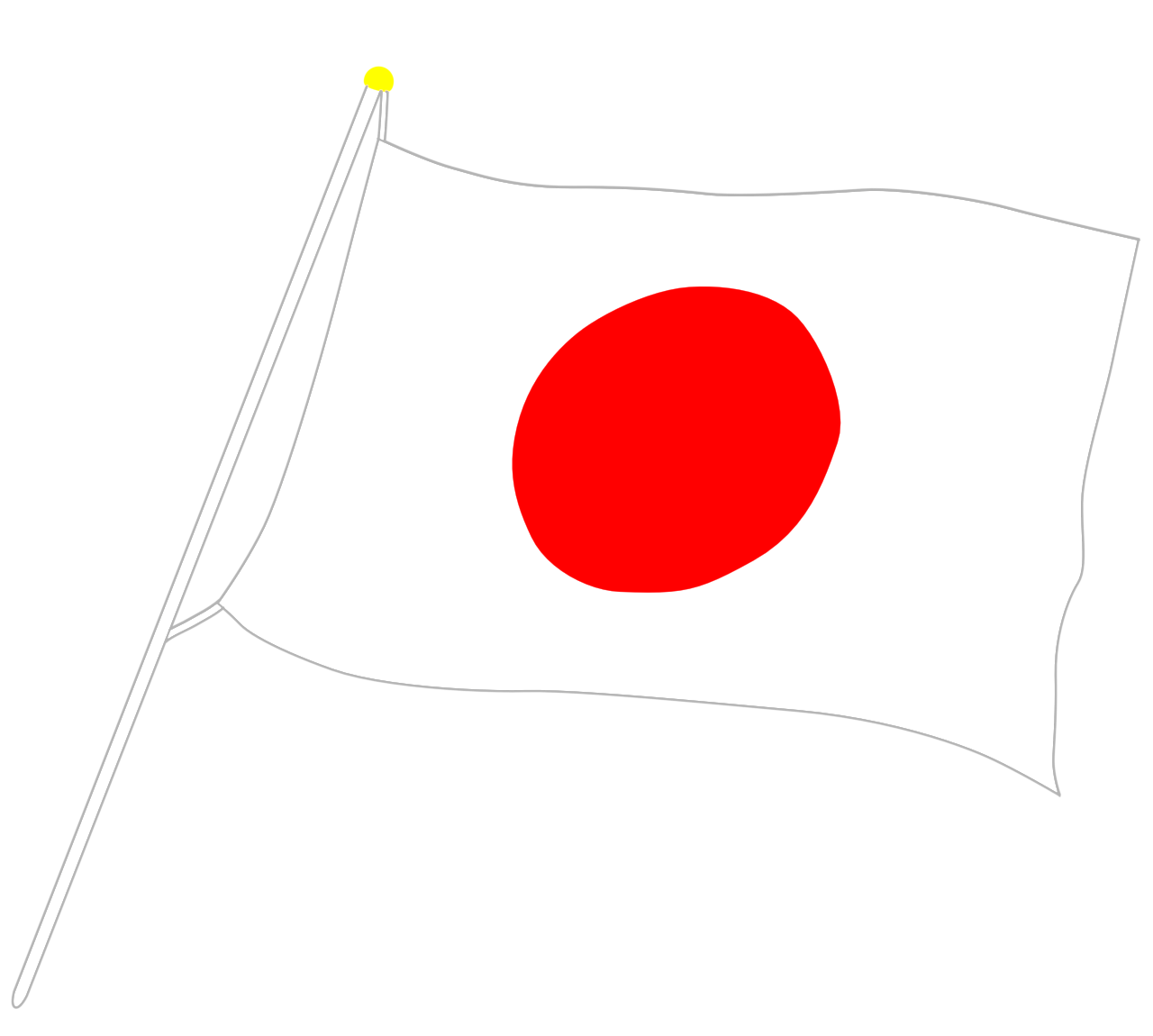 日本の国旗のイラスト