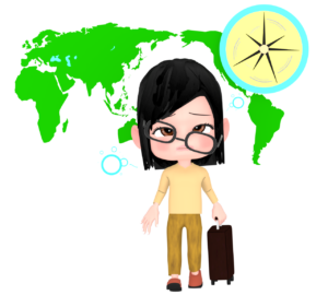 時差ボケのイラスト