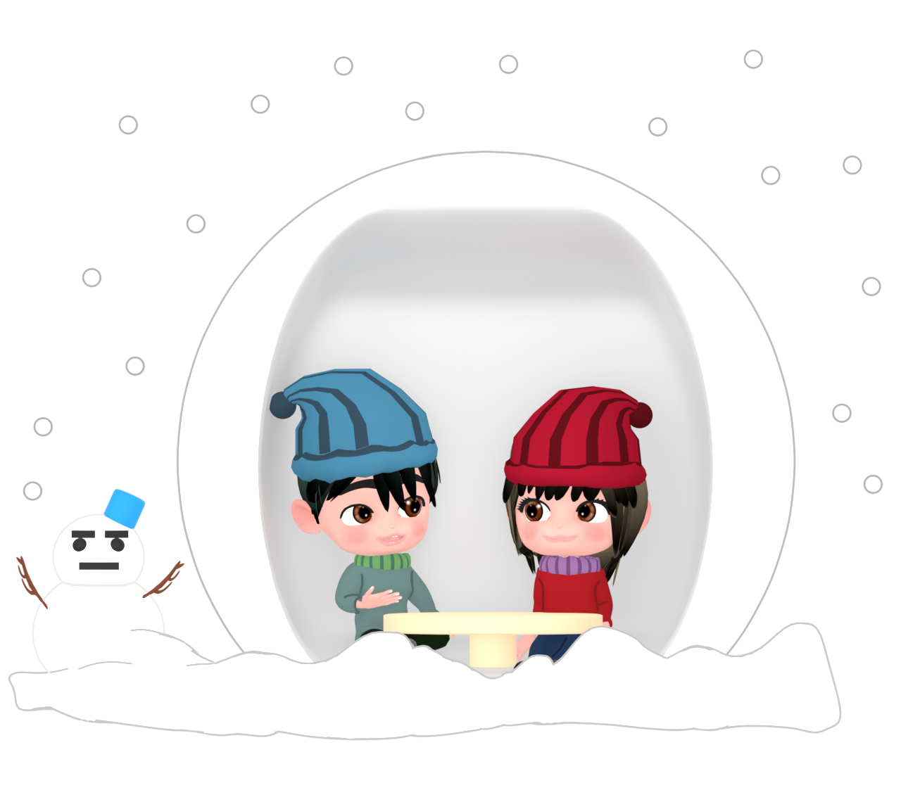 かまくらのイラスト