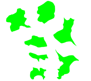 関東地方をバラした地図のイラスト