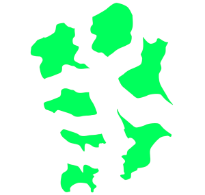 関東地方をバラした地図のイラスト