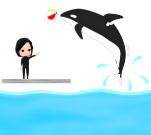 シャチショーのイラスト