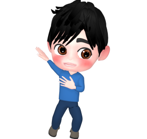 キメポーズをする男性のイラスト