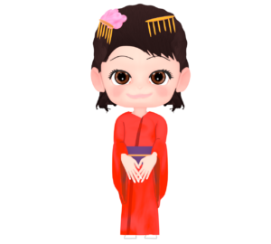 着物の女性のイラスト