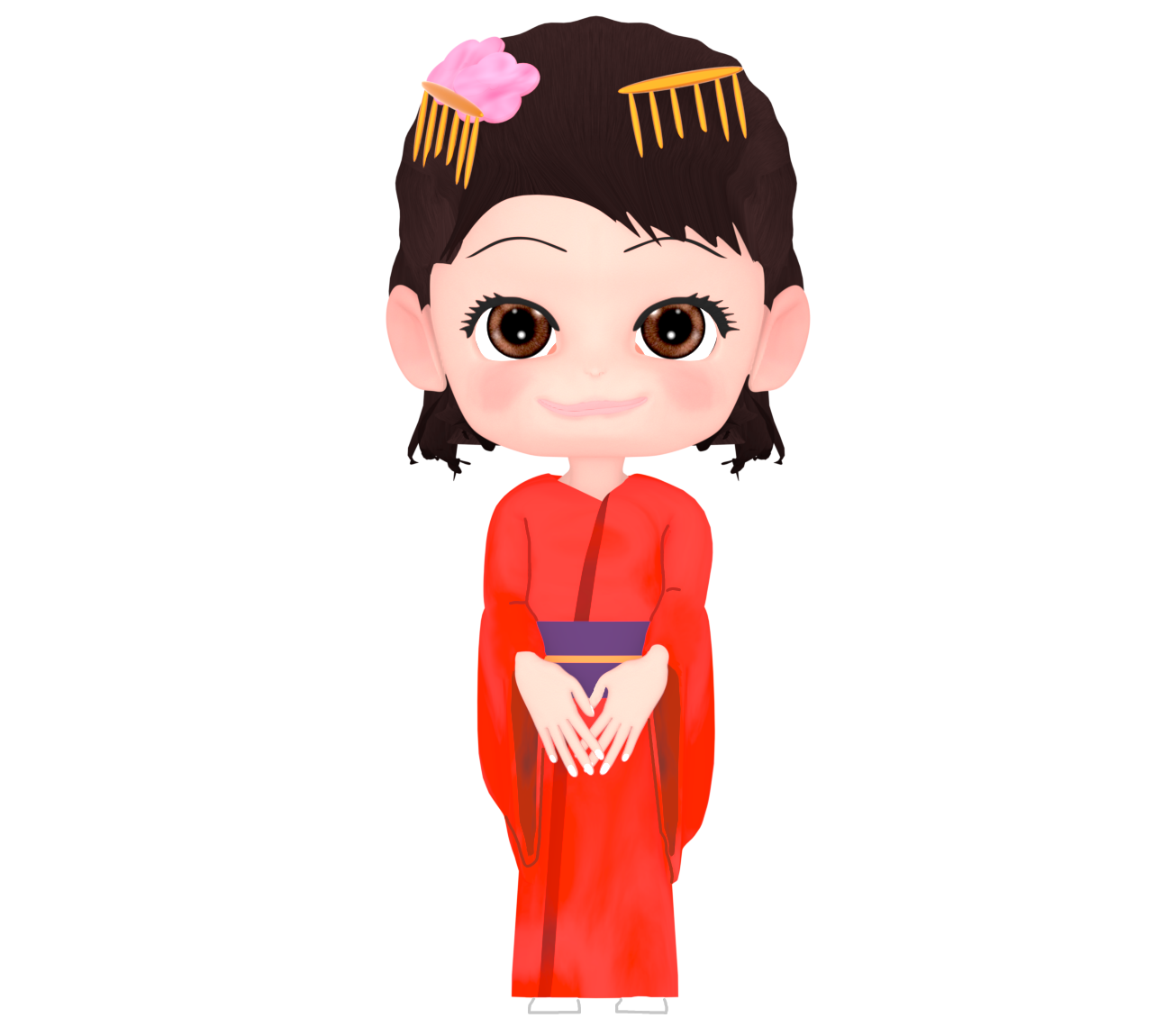 着物の女性のイラスト