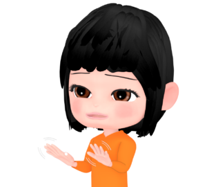 丁寧にお断りをする女性のイラスト