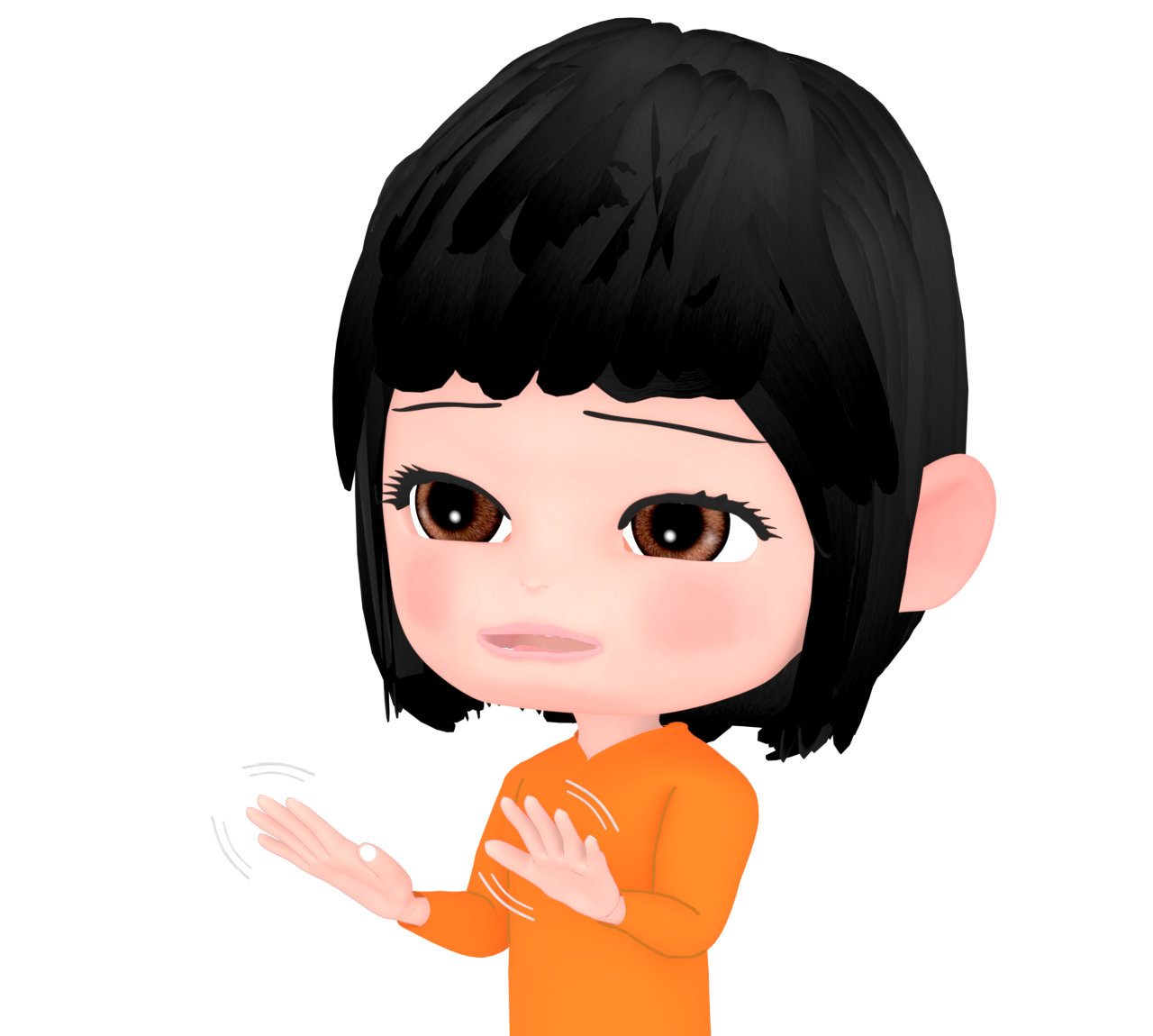 丁寧にお断りをする女性のイラスト