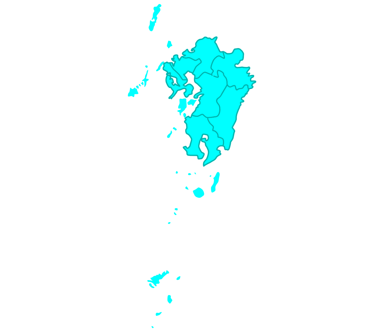 九州地方のイラスト