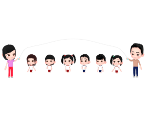大縄跳びのイラスト