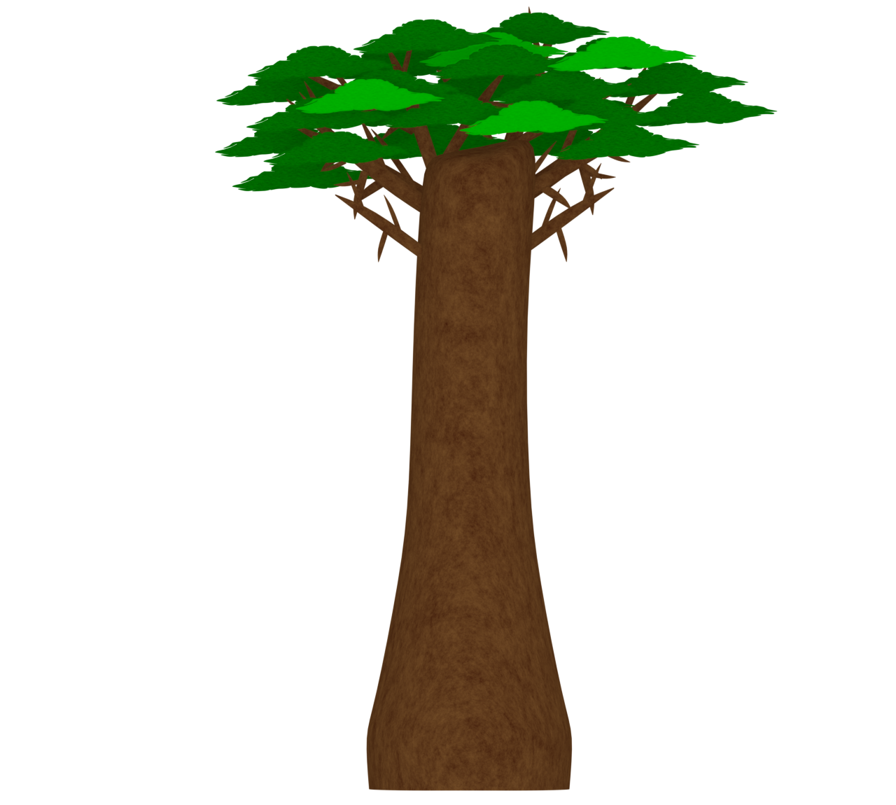 大木のバオバブのイラスト