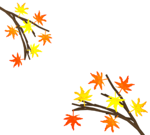 左右を飾る紅葉のフレーム