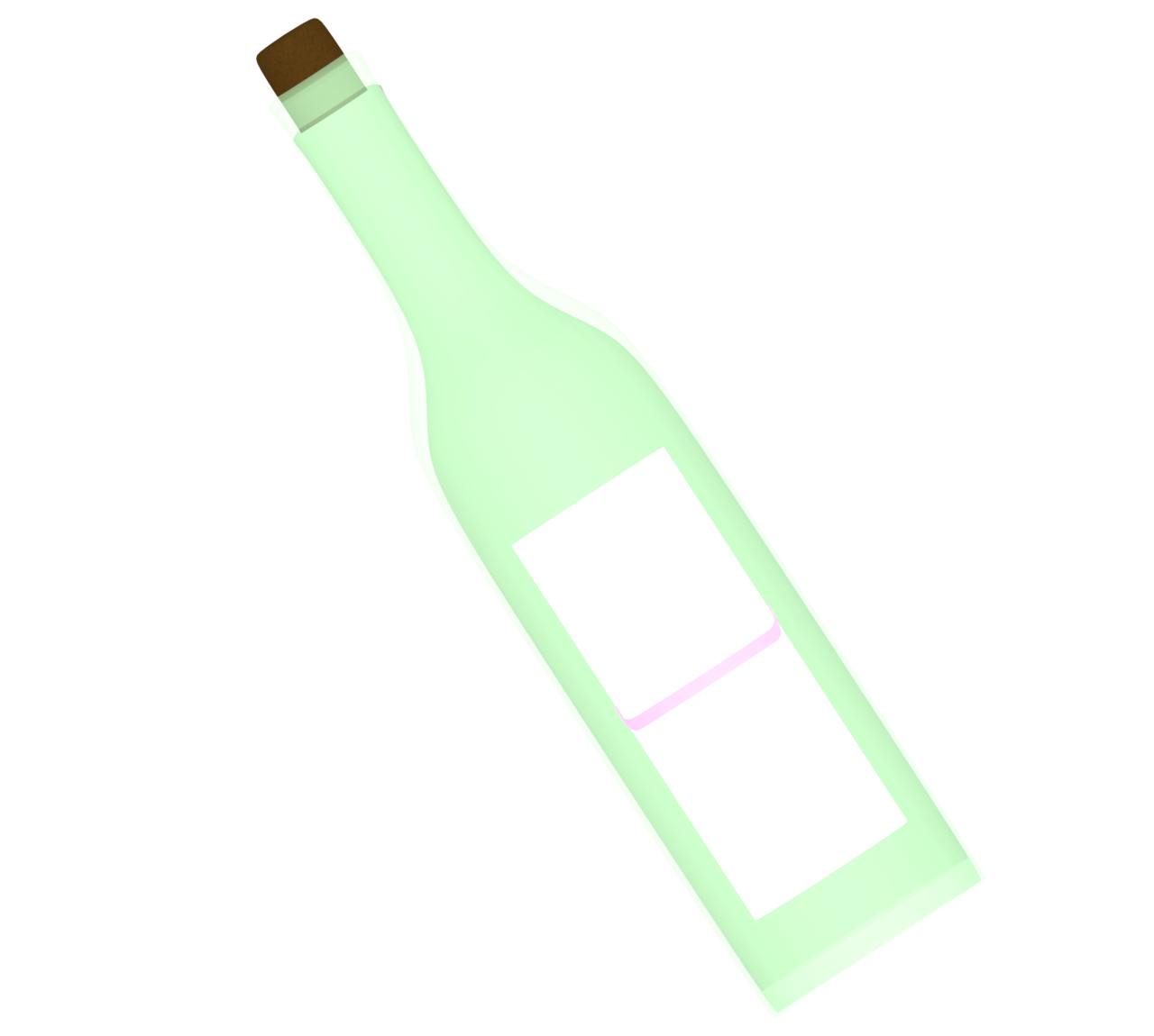 手紙が入った瓶のイラスト