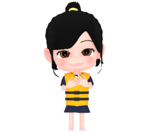 ライフジャケットを着た女の子のイラスト