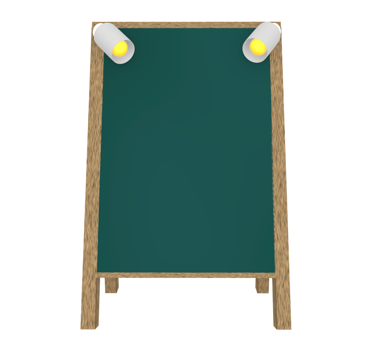 ライトとチョークボードのイラスト 6 ライトとチョークボードのイラスト