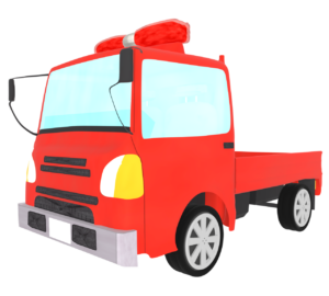 軽トラの消防車のイラスト