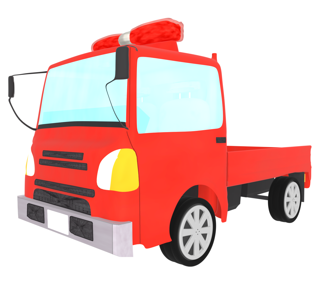 軽トラの消防車のイラスト