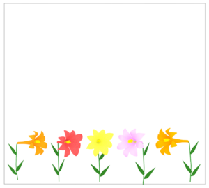 ユリの花のテンプレート