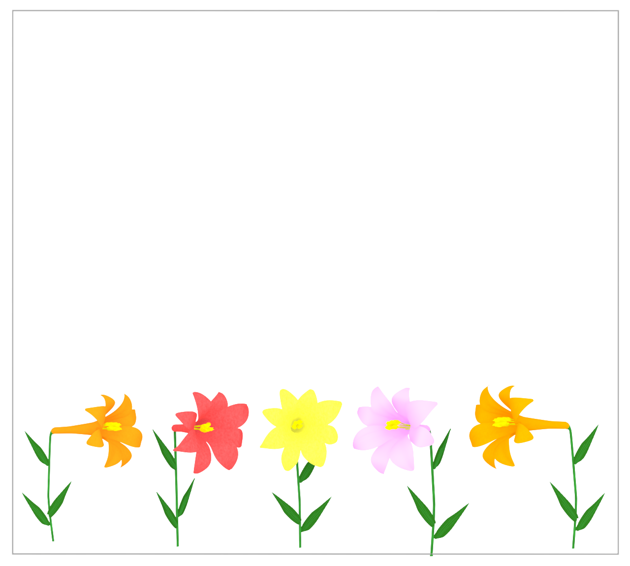 ユリの花のテンプレート