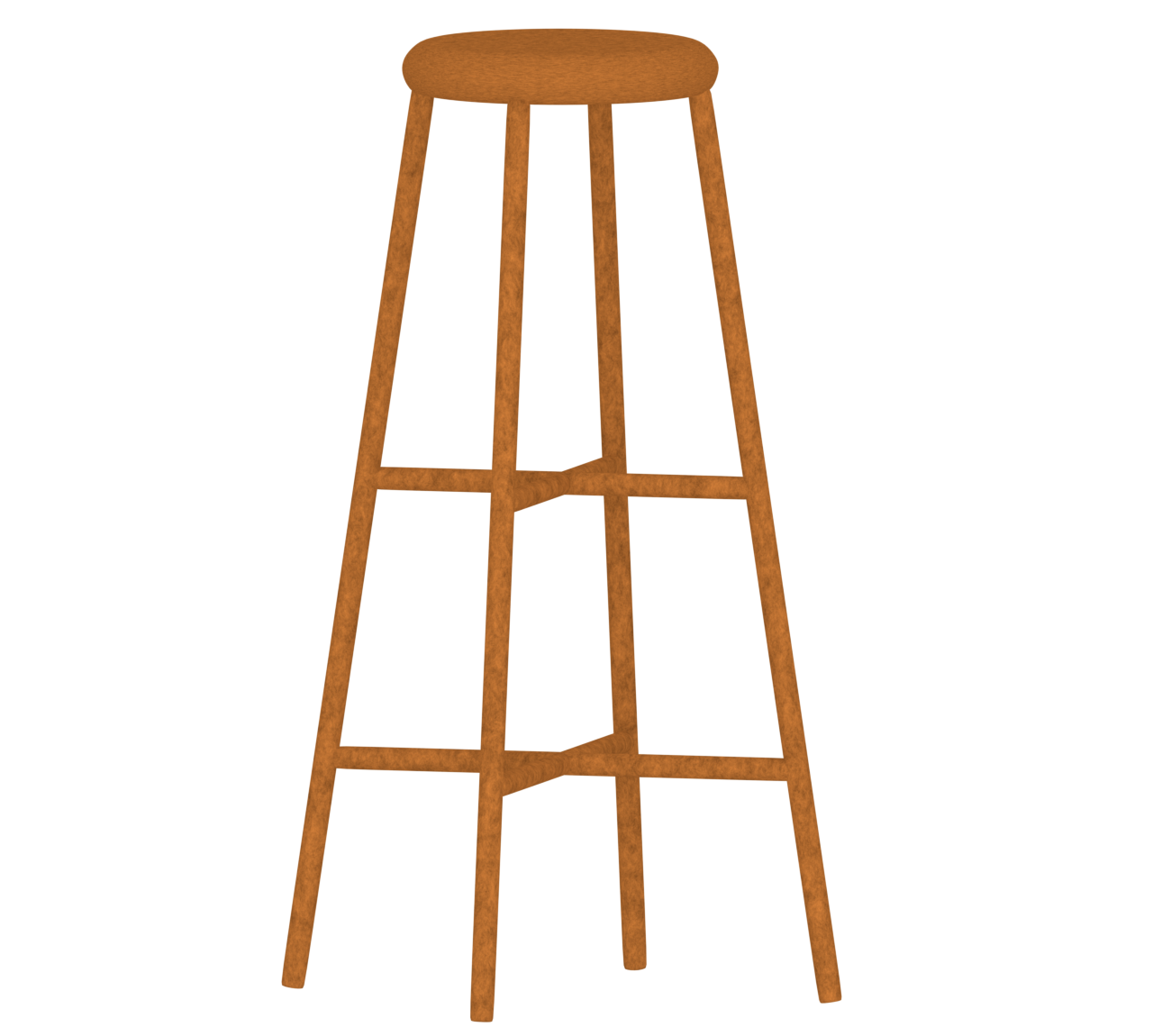 足が長い木製椅子のイラスト