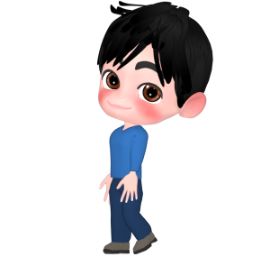 振り返る男性のイラスト