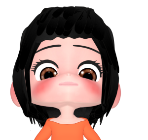 上から目線の真顔女性のイラスト