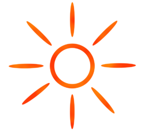 ゆるい太陽のイラスト