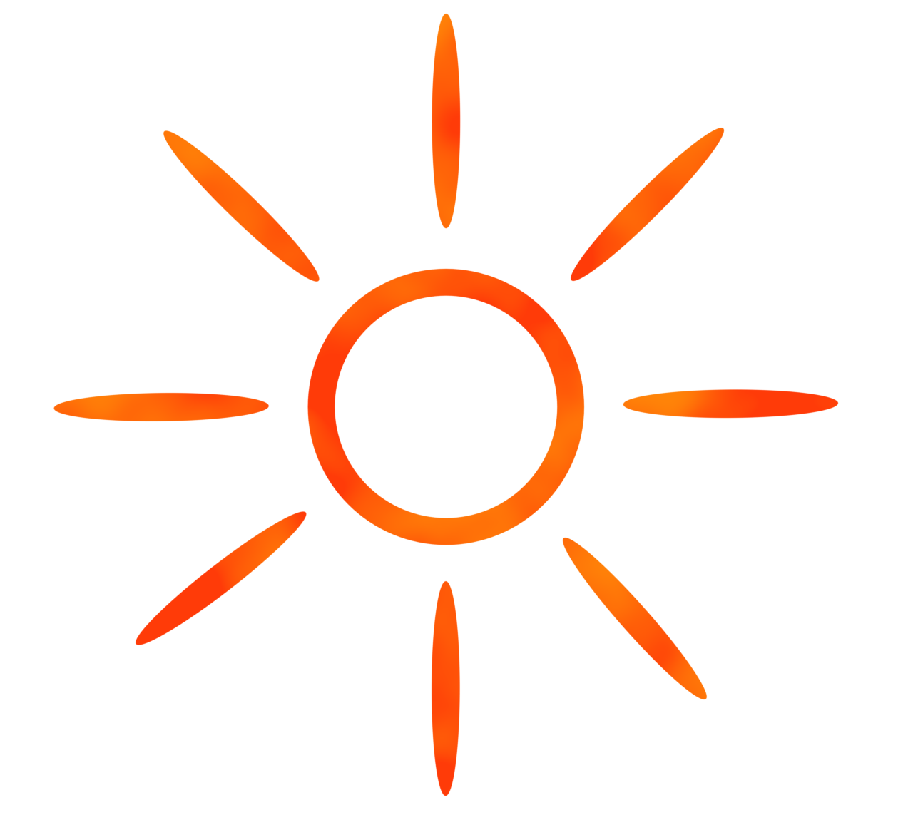 ゆるい太陽のイラスト