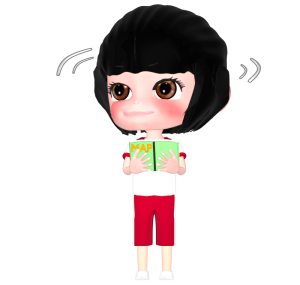 道に迷う女子生徒のイラスト