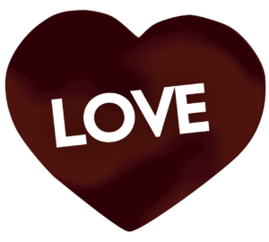 「LOVE」バレンタインチョコのイラスト