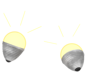 明るい電球のイラスト