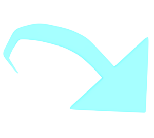 右下に向かう矢印のイラスト
