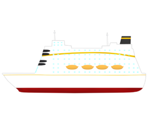 豪華客船・フェリーのイラスト