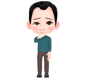 M字ハゲのイラスト