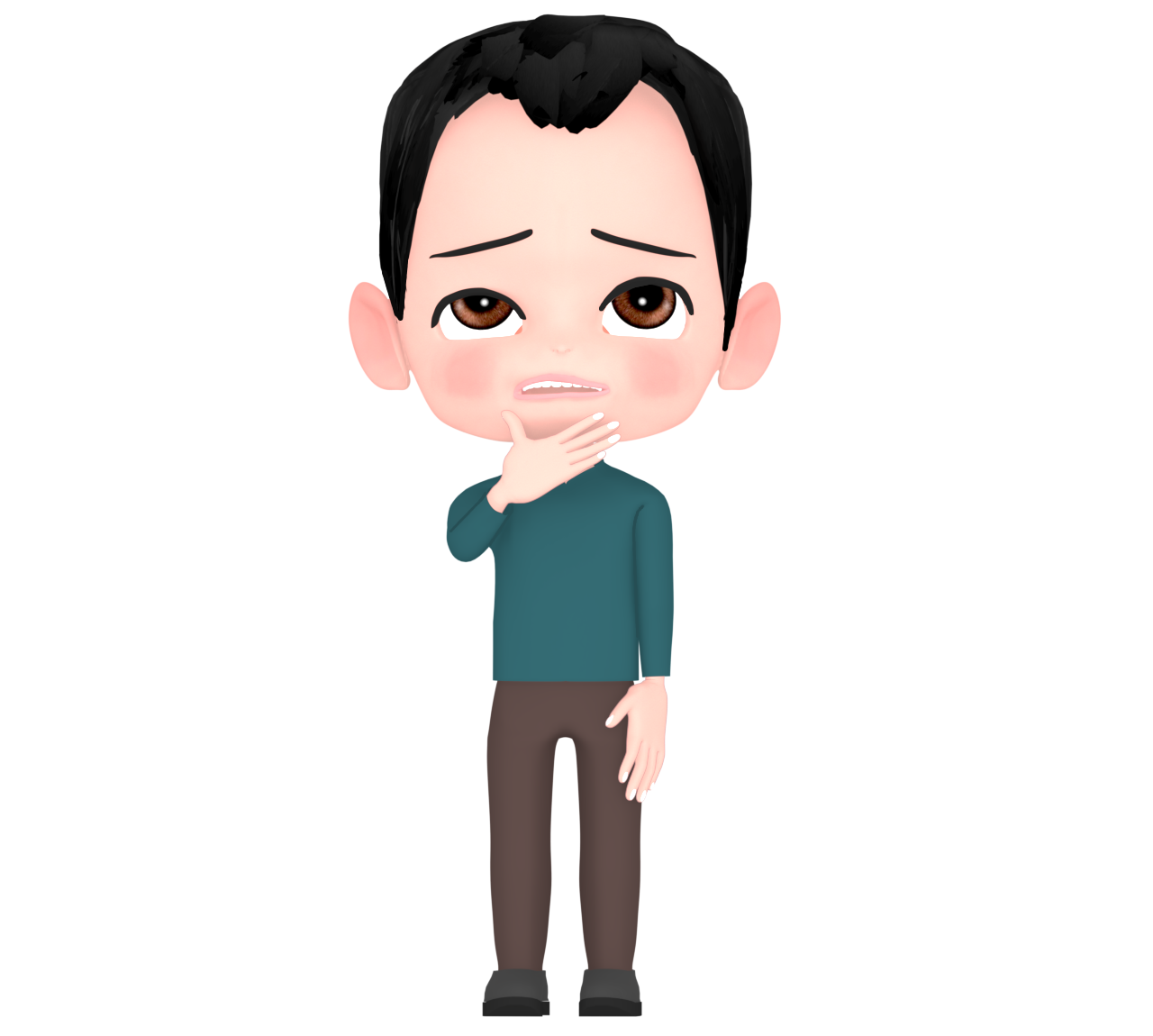 M字ハゲのイラスト