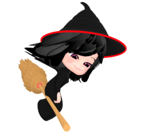 空から見下ろす魔法使いのイラスト