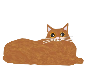 メインクーンの猫のイラスト