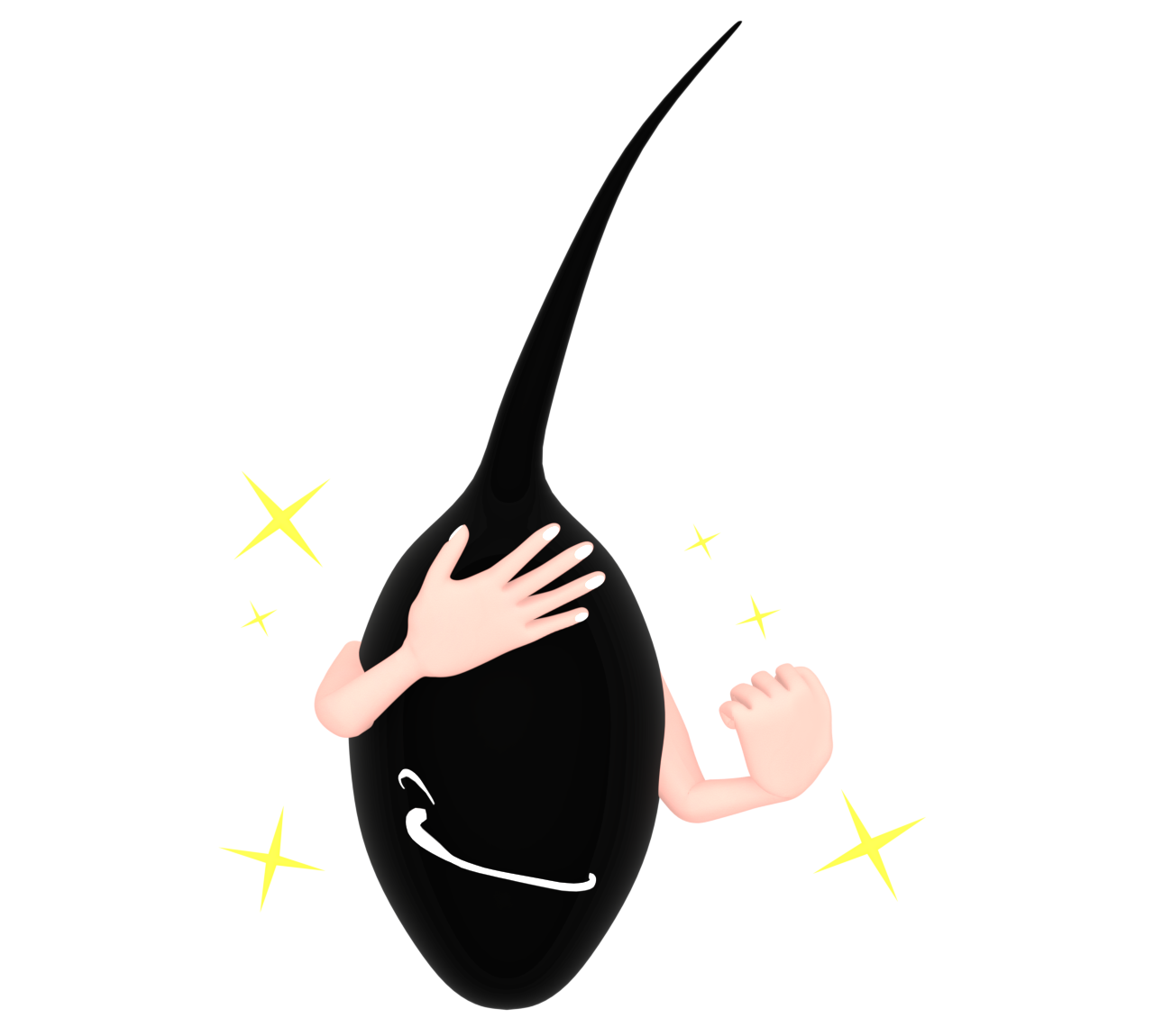 健康を維持する毛根のイラスト