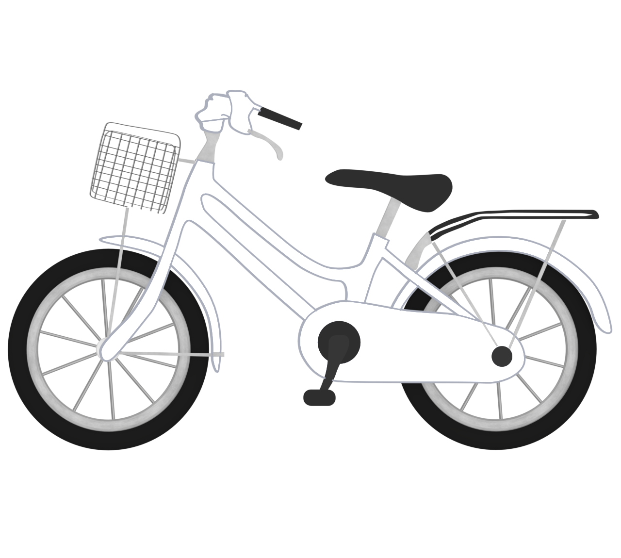 ママチャリのイラスト