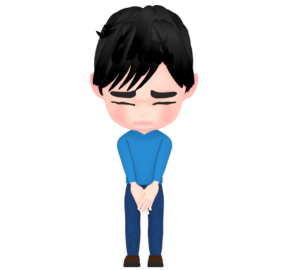 頭を下げる男性のイラスト