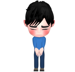 頭を下げる男性のイラスト