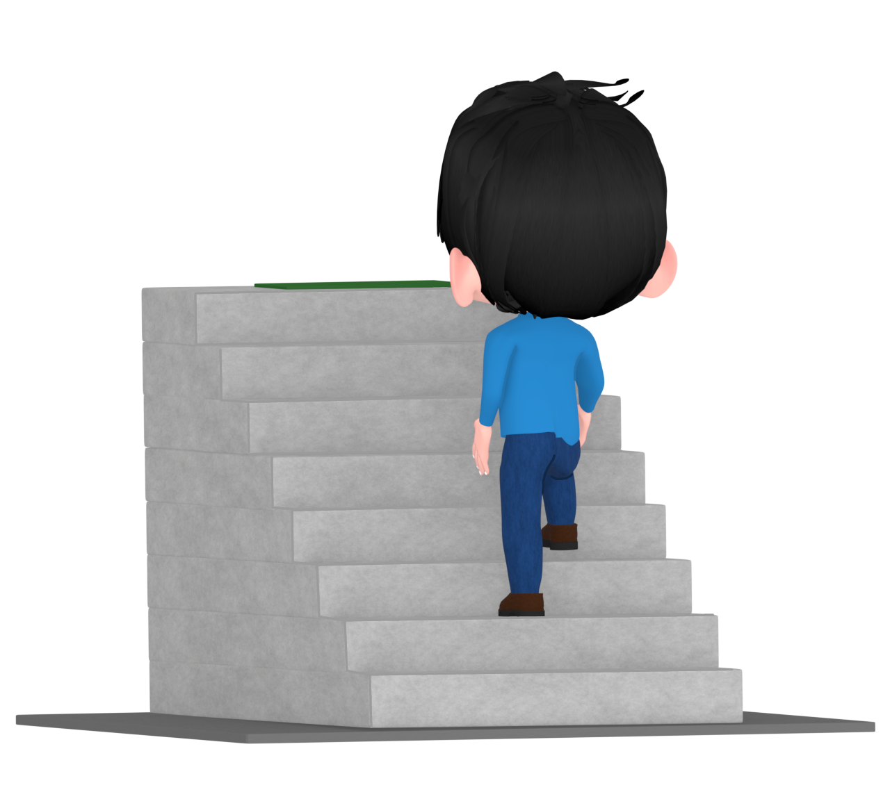 階段を上る人の後ろ姿のイラスト 13 階段を上る人の後ろ姿のイラスト