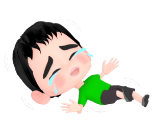 駄々をこねる男の子のイラスト