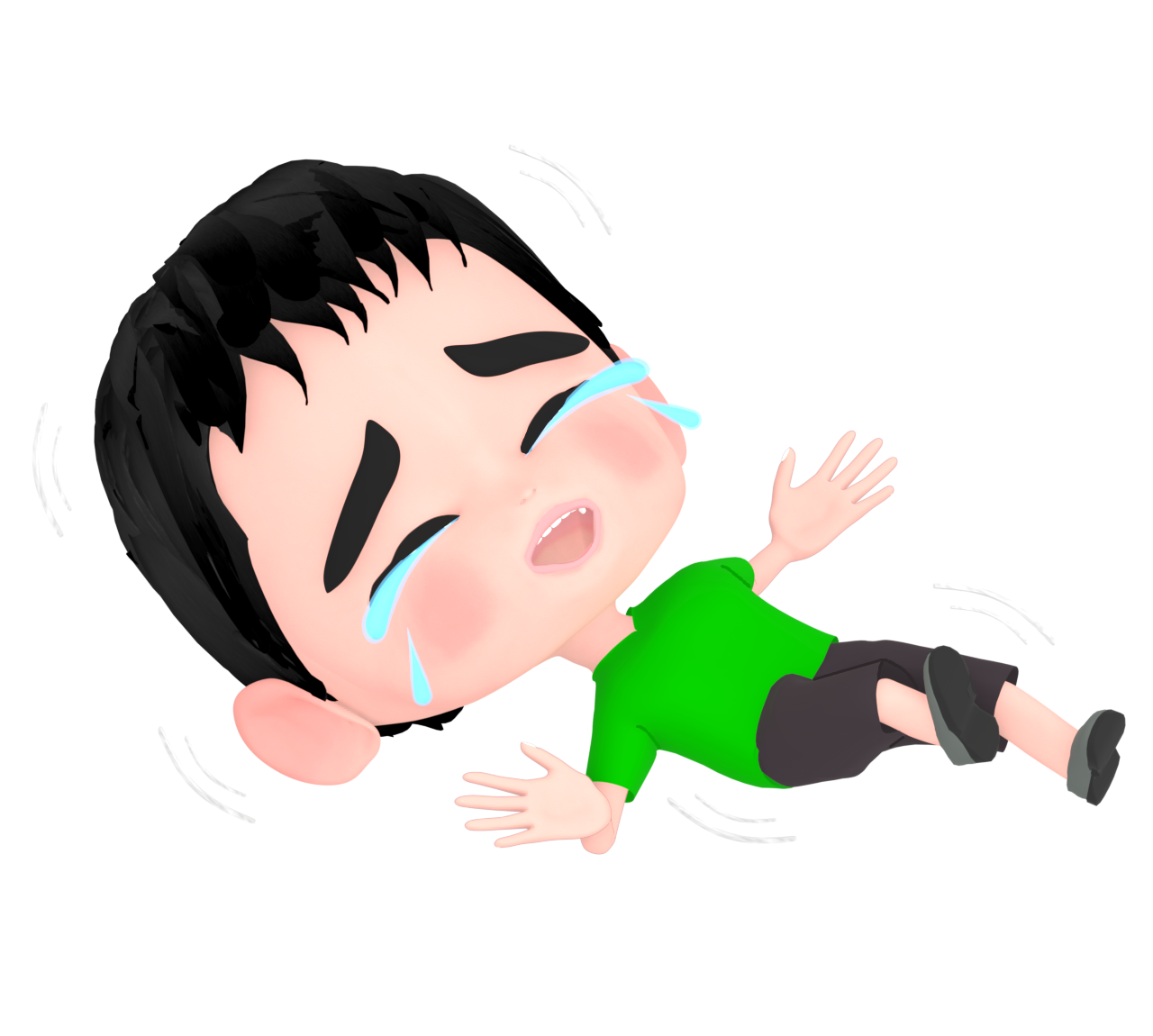 駄々をこねる男の子のイラスト