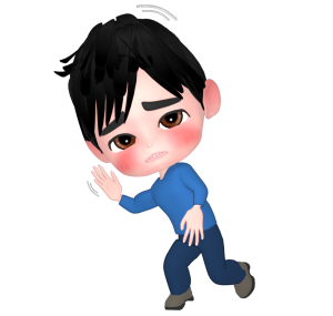横切る男性のイラスト