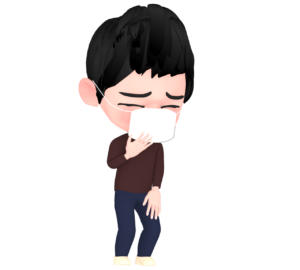 風邪気味のイラスト