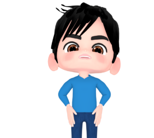 上から目線の男性のイラスト